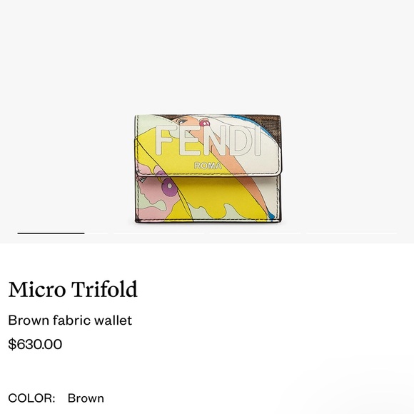 Fendi Micro Hairdo Girls Trifold Wallet - Picture 11 of 14